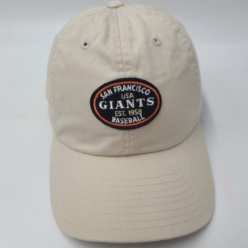 San Francisco Giants Hat Strapback (Fits Small) American Needle Beige MLB Men